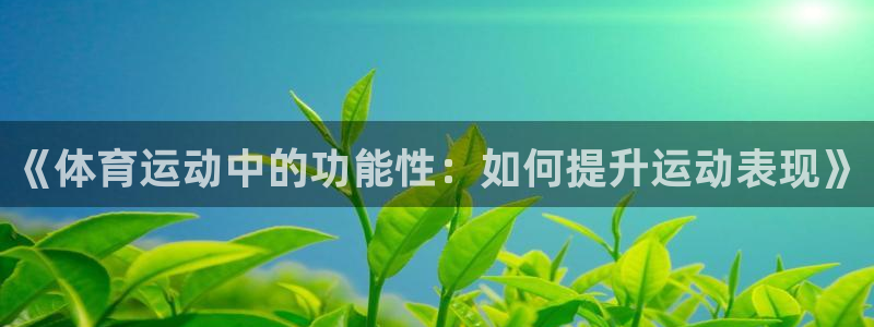 《体育运动中的功能性：如何提升运动表现》